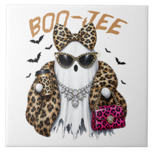 Carreau Boo-JEE Fantôme Léopard Coquette Halloween