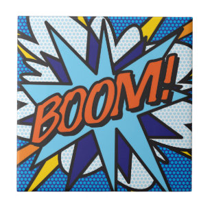 Carreau BOOM Amusement Bande Dessinée Rétro Pop Art
