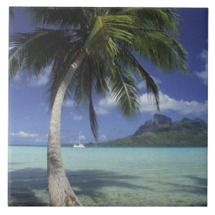 Carreau Bora Bora, Polynésie française Mt. Otemanu vu
