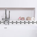Carreau Bordure géométrique simple Art Déco noir blanc 03<br><div class="desc">Style art déco noir et blanc éclat simple détail géométrique ornement décoratif bordure carreaux céramique. Design original et élégant,  parfait pour un intérieur moderne ou art déco vintage.</div>
