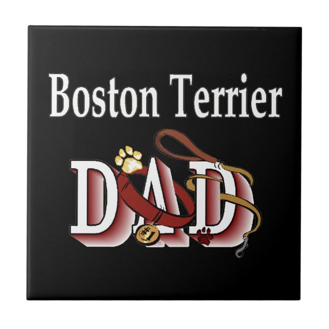 Carreau Boston Terrier Papa (Devant)