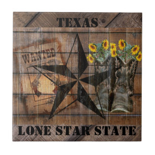 Carreau Bottes Russe Texas Star Western Pistol Cowboy