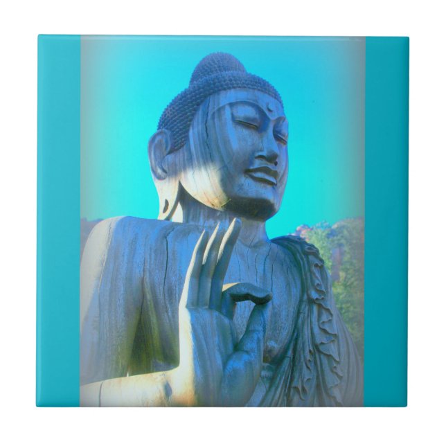 Carreau bouddha bleu (Devant)