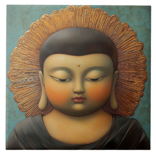 Carreau Bouddha tranquille