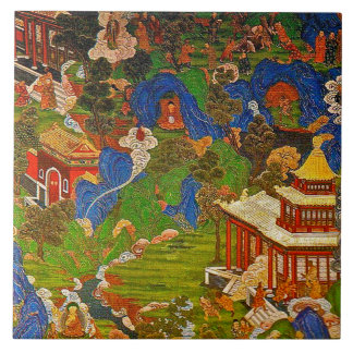 Carreau Bouddhisme bouddhiste de Bouddha bénissant le