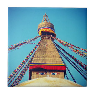 Carreau Boudhanath Stupa, Bouddha Eyes, Katmandou, Népal