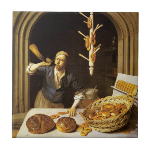 CARREAU BOULANGER ANTIQUE DE FOUR, MAGASIN DE PAIN DE