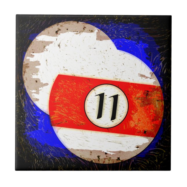 CARREAU BOULE DE BILLARDS NUMÉRO 11 (Devant)