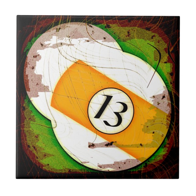 CARREAU BOULE DE BILLARDS NUMÉRO 13 (Devant)