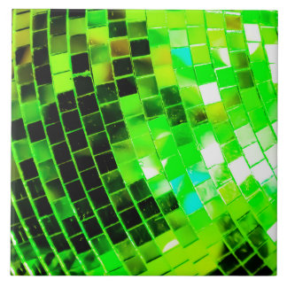 Carreau Boule de disco à miroir vert
