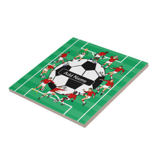 Carreau Boule de football et joueurs personnalisés