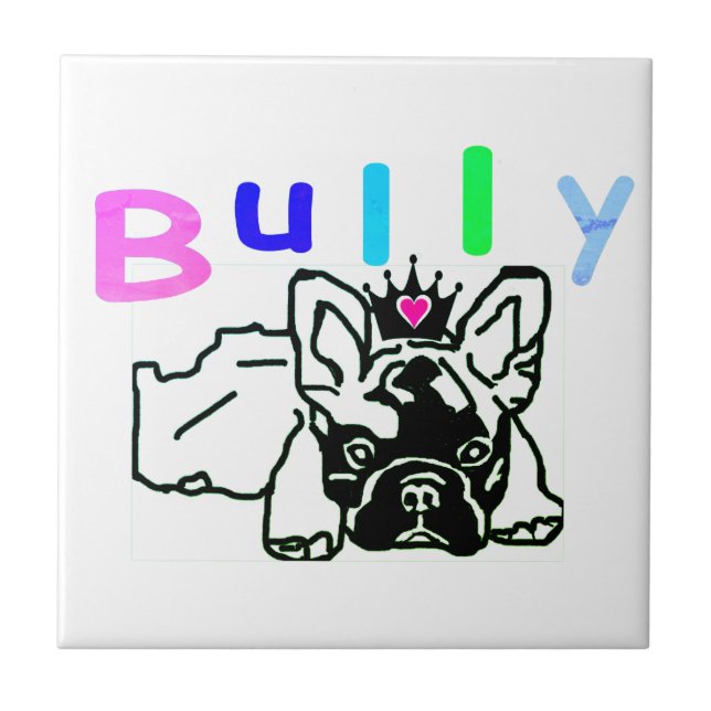 Carreau Bouledogue français Bully French Bulldog (Devant)