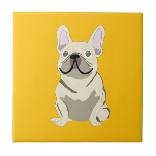 Carreau Bouledogue Français Crème