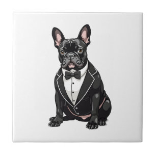Carreau Bouledogue français en smoking