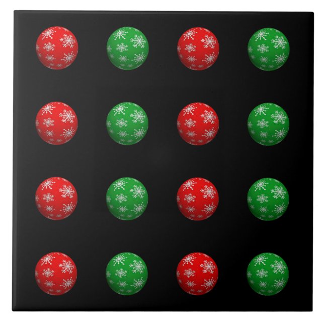 Carreau Boules de Noël 3D (Devant)