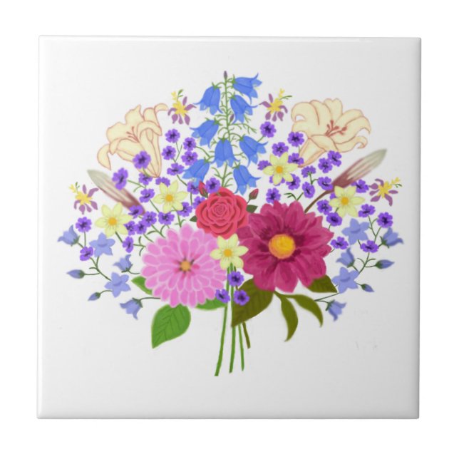 Carreau Bouquet de fleurs (Devant)