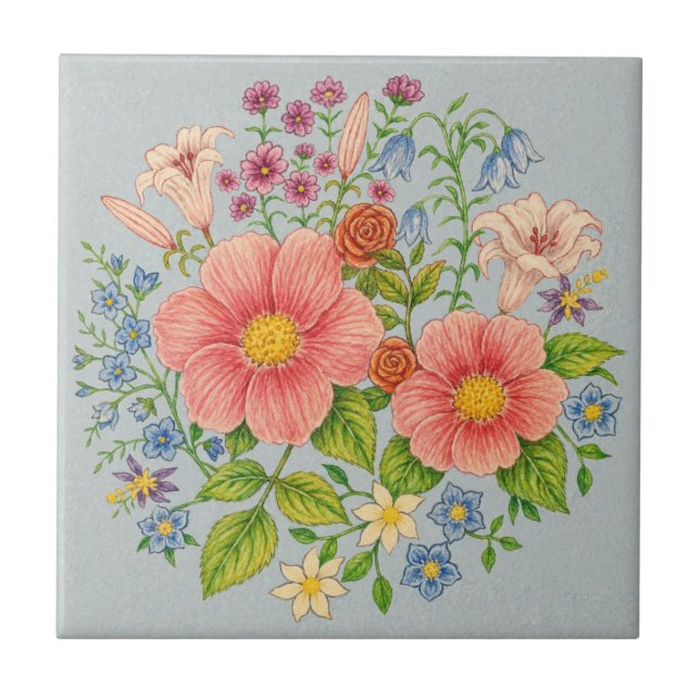 Carreau Bouquet de fleurs (Devant)