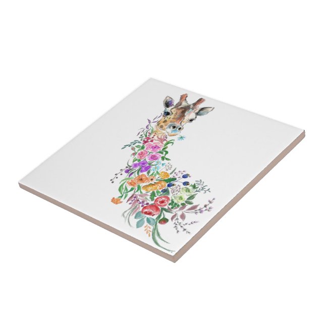 Carreau Bouquet de fleurs colorées Giraffe Carrelage (Côté)