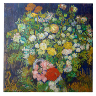 Carreau Bouquet de fleurs dans un Vase, Van Gogh