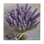 Carreau Bouquet de fleurs de lavande violette<br><div class="desc">Fleurs de lavande</div>