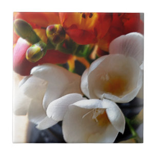 Carreau bouquet de freesias