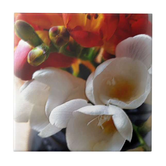 Carreau bouquet de freesias (Devant)