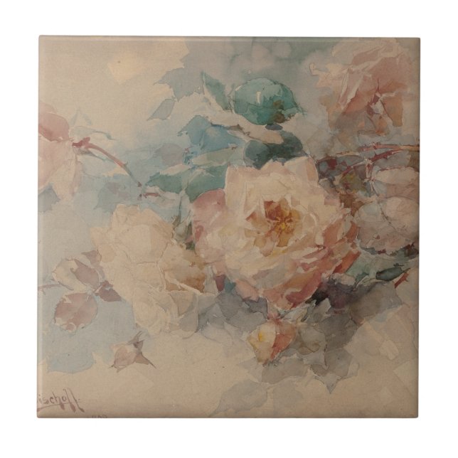 Carreau Bouquet de Rose - Franz Bischoff (Devant)