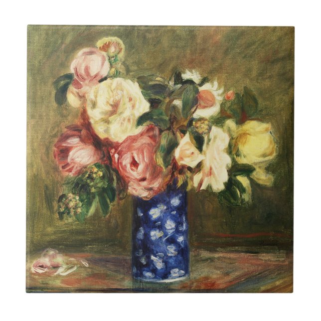 Carreau Bouquet de Roses par Pierre-Auguste Renoir Classic (Devant)