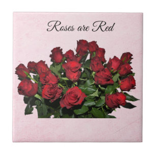 Carreau Bouquet de roses rouges