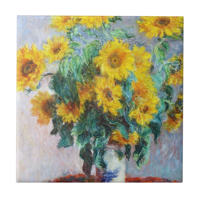 Carreau Bouquet de tournesols, 1880 Claude Monet (Devant)