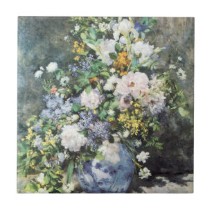 Carreau Bouquet printanier par Pierre Renoir, Fleurs de vi