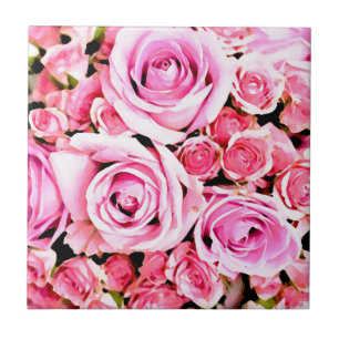 Carreau Bouquet rose
