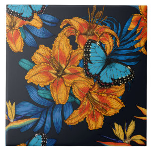 Carreau Bouquet tropical