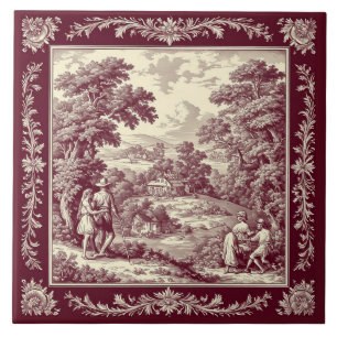 Carreau Bourgogne Pastorale Française Toile Vignoble Campa