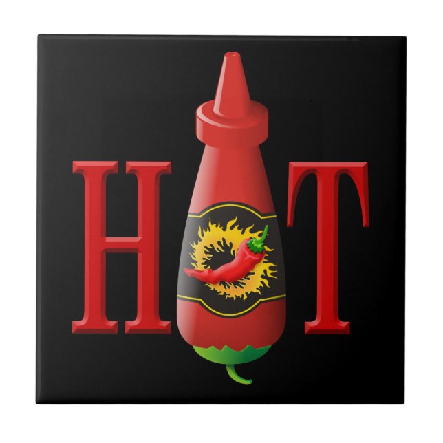 Carreau Bouteille de sauce chaude (Devant)