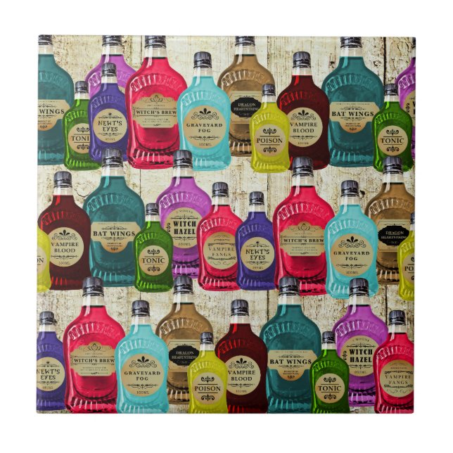 Carreau Bouteilles de tonique d'apothicaire de breuvage (Devant)