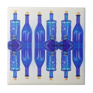 Carreau Bouteilles Liquidées En Verre Bleu