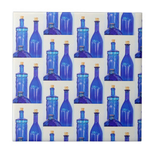 Carreau Bouteilles Liquidées En Verre Bleu