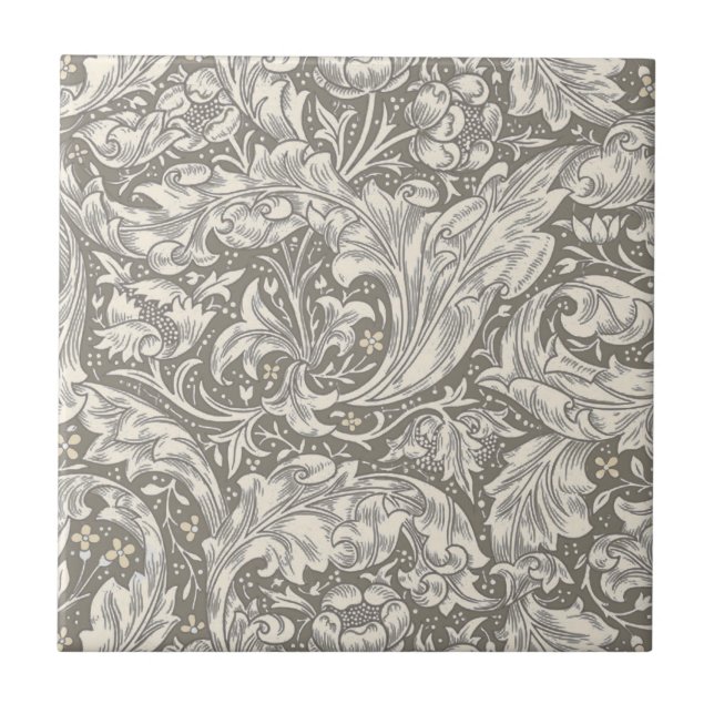 Carreau Bouton de fiancé de William Morris damassé antique (Devant)