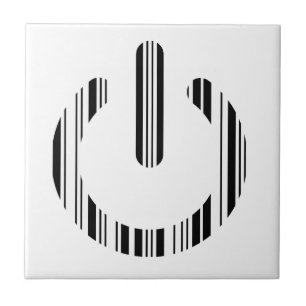 Carreau BOUTON DE PUISSANCE CODE BARRE Conception de motif