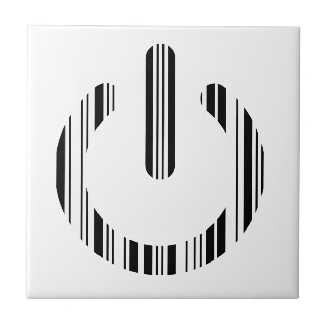 Carreau BOUTON DE PUISSANCE CODE BARRE Conception de motif (Devant)