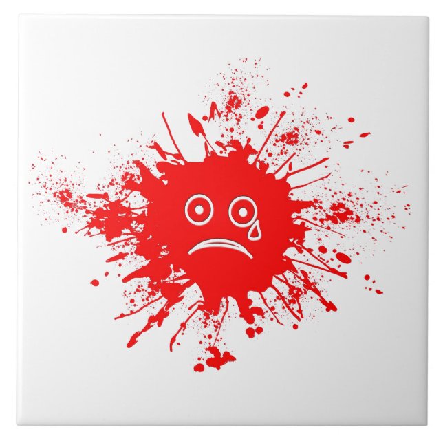 Carreau Bouton d'encre rouge (Devant)