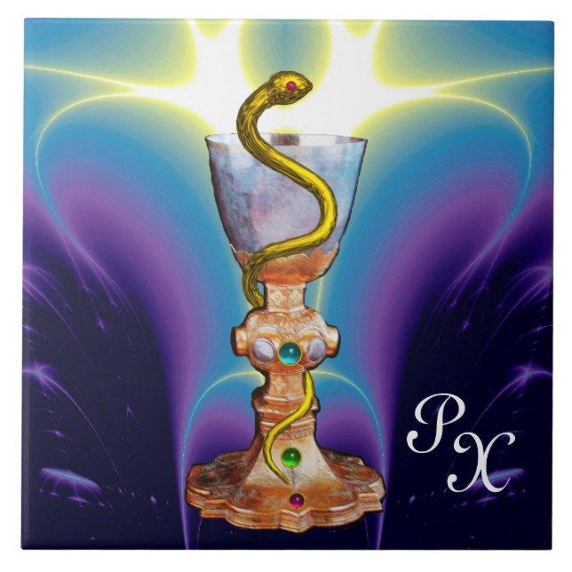 Carreau BOWL OF HYGEIA MONOGRAM Medicine, Pharmacie (Devant)