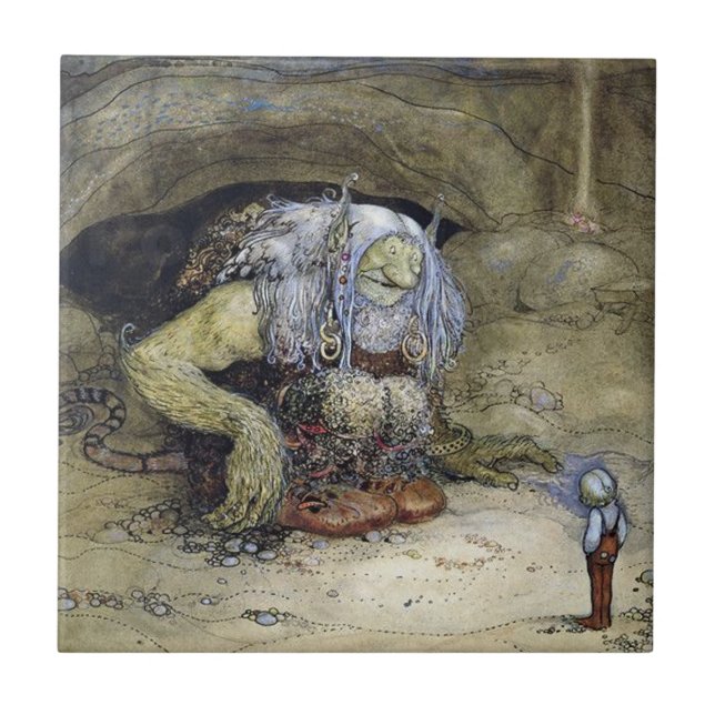 Carreau "Boy with Troll" de John Bauer (Devant)