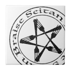 Carreau Braise Seitan Vegan Pentagram (version sombre)