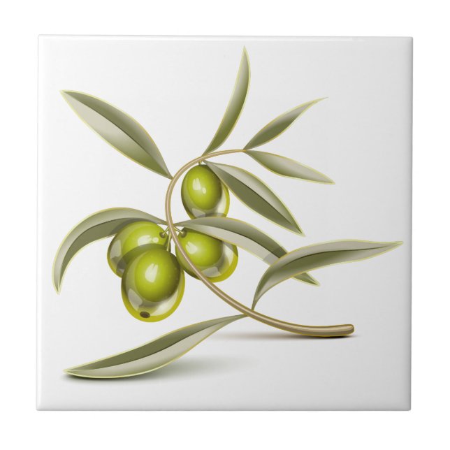 Carreau Branche d'olives vertes (Devant)