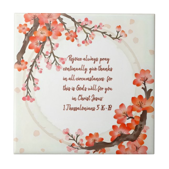 Carreau Branches de fleurs de verger (Devant)