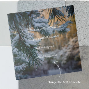 Carreau Branches de pin couvertes de neige