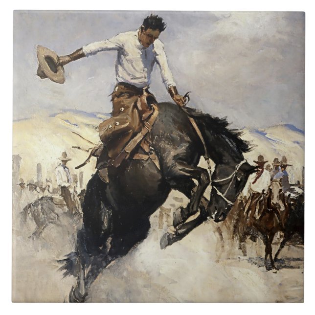 Carreau « Breezy Riding » Art occidental par WHD Koerner (Devant)