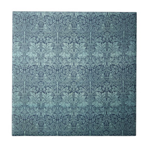 Carreau Brer Rabbit par William Morris Motif textile bleu